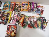 a lot of comic books on the table together
