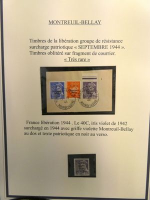 une affiche sur laquelle figure l'image de quelques timbres
