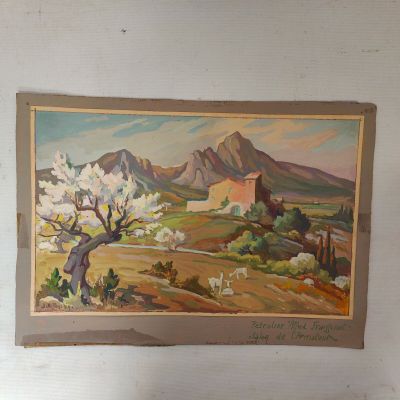 a picture of a painting on the wall of a room