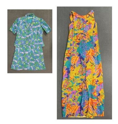 deux photos d'une robe et d'une chemise pour femme
