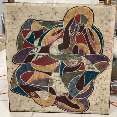une image représentant un tableau où l'on voit une femme assise sur une table