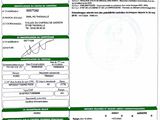a close up of a document with a barcode on it