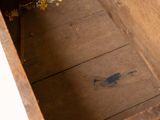 an old wooden box with a wooden lid