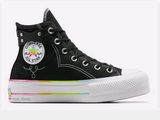 converse all star hi top black with rainbow