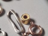 a close up of a bunch of metal objects on a table