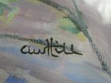a picture of a picture of a painting with a name written on it