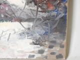 a painting on the wall of a room with a painting on the wall