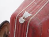 a piece of luggage that has a tag on it