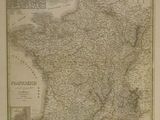 an old map of france with the provincess of the country