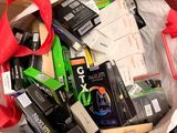 a box full of electronic devices and other electronic gadgets