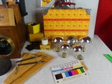 a table with a bunch of different items on it