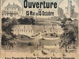 an old poster advertising a show at the chateau des bains in paris
