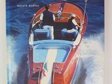 an image of a book with a picture of a boat in the water