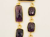 amethorate and garnetite earrings on a white background