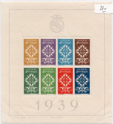 a stamp with a picture of different colors and designs on it
