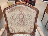 a chair that has been upholstered and is in a store