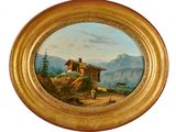 a picture of a painting on the wall of a house