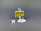 a small sign that is sitting on a table