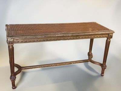 an image of a table with a woven top on a white background