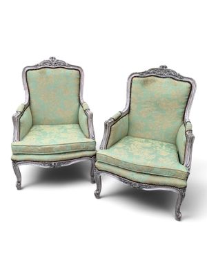 pair of antique chairs with green upholstered upholstered upholstered upholstered upholstered upholstered upholstered upholstered uphol