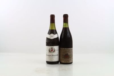 Réunion de 2 bouteilles de la Côte de Beaune, étiquettes ave…