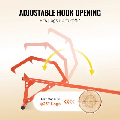 adjustable hook opening fits logs up to $ 25