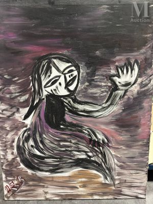 une image représentant un tableau où l'on voit une femme les mains levées
