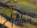 an image of a close up of a painting of a person on a surfboard