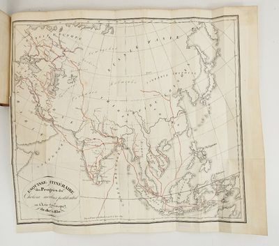 une vieille carte de l'Asie du Nord et centrale sur une feuille de papier
