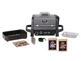an image of a grill with a tray of food and a bag of coffee