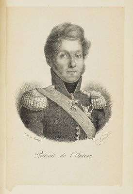 portrait of a man in a military uniform in a book