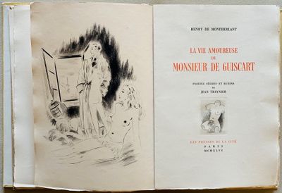 un livre sur lequel figure le dessin d'une femme et d'un chien