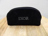christian dior black velvet cosmetic case