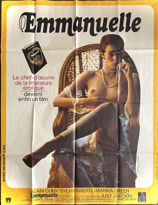 Deux affiches de cinéma - Emmanuelle. Dimensions : 157,5 cm …