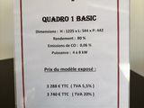 a sign on a table that says nordpes quadro 1 basic