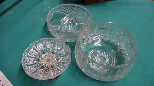 En cristal : trois coupes