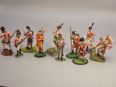 Figurines d'artistes - Empire 54 mm, réunion de 9 Anglais et…