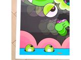 a picture of a picture of a frog and a frog