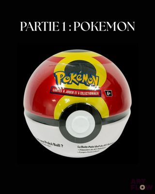 pokemon poke ball on a black background with the words parte 1 pokemon