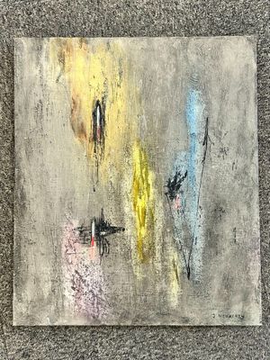 an image of a painting of people walking on a sidewalk