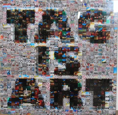 an image of a large piece of art that is on display