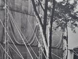 a black and white photo of a circus tent