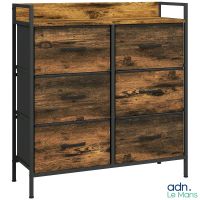 Commode, meuble de rangement, HOMCOM 831-763V00RB, 6 tiroirs…