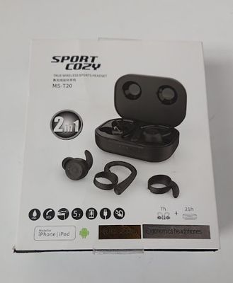 Ecouteurs sans fil bluetooth 2en 1 Sport Cozy MS-T20, avec m…