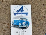 an image of a sticker with a blue car on it
