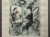 a black and white drawing of a man sitting in front of a mirror
