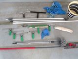 a lot of tools that are laying out on the floor