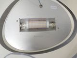 a light that is on in the middle of a light fixture