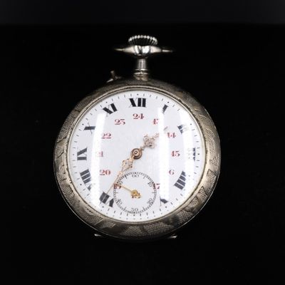 Montre à gousset, heures en chiffres romains et minutes en c…