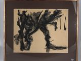 painting of a man holding a knife and a knife in his right hand